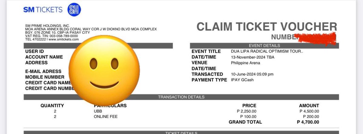 blinkwattybeech's tweet photo. LFB/WTS‼️‼️‼️
RFS: Conflict of Sched

DUA LIPA RADICAL OPTIMISM TOUR
DATE/TIME: 13-November-2024
VENUE: Philippine Arena
(2 UBB concert tickets. 
 1800 pesos each only.

Prefer place of meetup: 
Pangasinan or La union. 
To claim tix at sm later. 
Just commet or DM. 
Thank you! https://t.co/NV5NsTMmYR