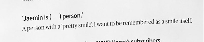 ลืมแล้วว่ามาจากไหนแต่นี่ยังเก็บไว้ในคลังตลอดเพราะแจมินเปนคนที่ยิ้มสวยจิงจิง  ㅠㅠㅠㅠㅠㅠㅠㅠㅠㅠㅠㅠㅠㅠㅠㅠㅠㅠㅠㅠㅠㅠㅠㅠㅠㅠㅠㅠ