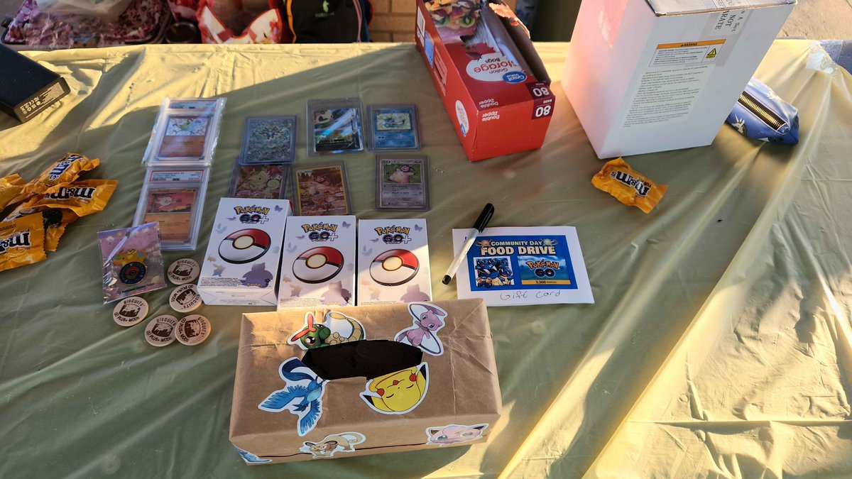 ATPTPodcast's tweet image. Good evening!

I want to give a big THANK YOU to all the Pokemon GO Trainers who attended and were able to donate for the Frisco Food Drive!

Here are some early stats:
🔵An estimated 200 Pokemon Trainers made a donation for the cause! 
🔴Over $1,500 was donated! 
🟡Over 500…