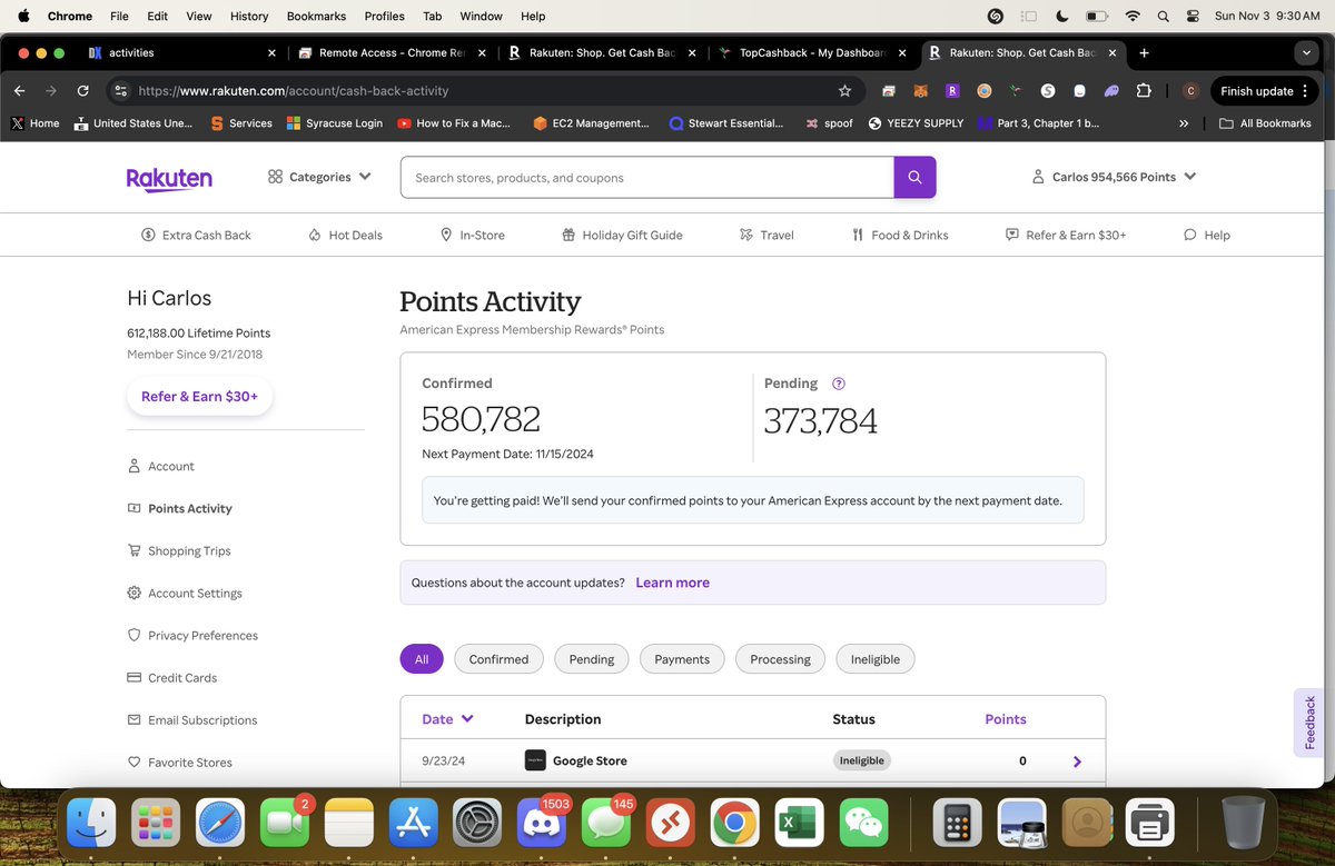 LosoThePlug's tweet photo. @Rakuten You owe me over 900k+ points, which you have already confirmed. You have now restricted my account in an attempt not to pay me out and will not respond to any messages. You are thieves. https://t.co/mynpjUXYGi