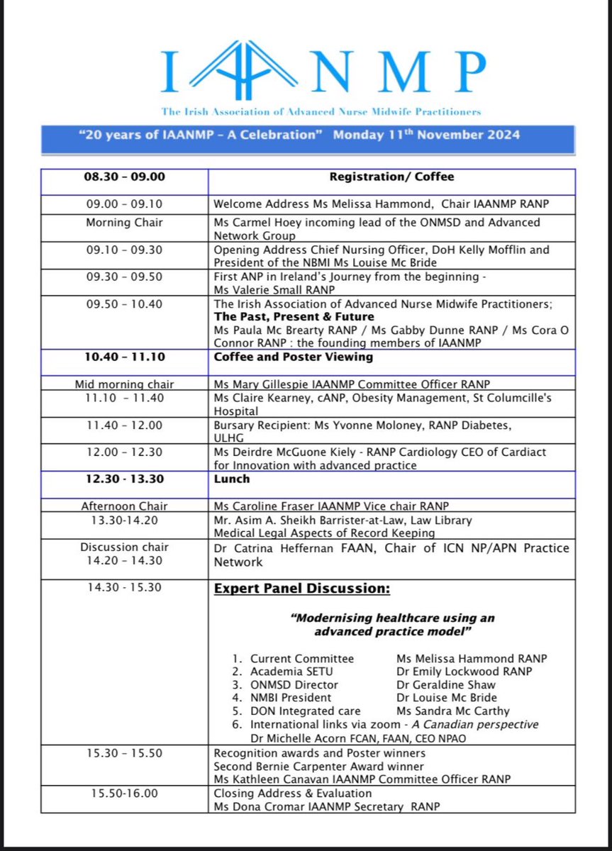 Louise M Murphy (@louisemmurphy1) on Twitter photo Looking forward to a really productive day today <a href="/iaanmp/">IAANMP</a> conference in Portlaoise with <a href="/DavidaHehir22/">D.Smith</a> #iaanmp20
So thrilled to see fellow Rheumatology #ANP <a href="/maryg147/">Mary Gillespie</a> as mid-morning chair flying the flag for <a href="/irnf_ireland/">IRISH RHEUMATOLOGY NURSING FORUM</a> 💫 Looking forward to a really productive day today <a href="/iaanmp/">IAANMP</a> conference in Portlaoise with <a href="/DavidaHehir22/">D.Smith</a> #iaanmp20
So thrilled to see fellow Rheumatology #ANP <a href="/maryg147/">Mary Gillespie</a> as mid-morning chair flying the flag for <a href="/irnf_ireland/">IRISH RHEUMATOLOGY NURSING FORUM</a> 💫