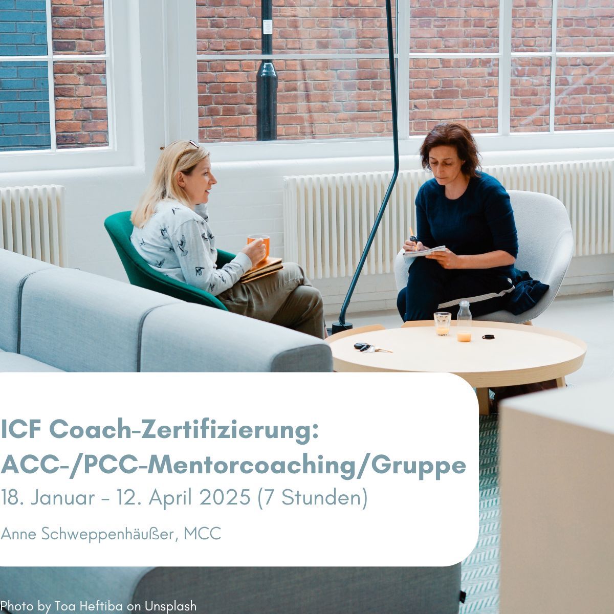 Sie interessieren sich für eine Coach-Zertifizierung der ICF? Oder: Sie haben seit 3 Jahren Ihren ACC und stehen vor dem Renewal? Das nächste Mentoring in der Gruppe mit Anne Schweppenhäußer, MCC, startet am 18. Januar 2025