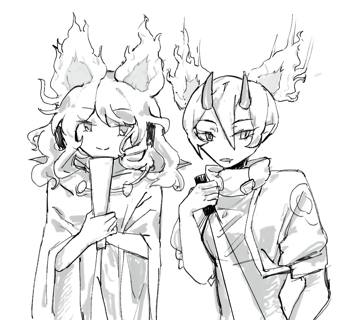 mindtro1's tweet image. #東方project #pmuse #projectmuse 頭上著火的女人看起來很配所以畫了