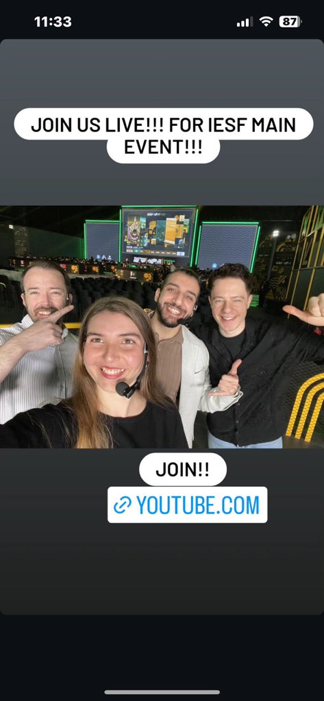 Live NOW with <a href="/iesf_official/">IESF</a> live from Riyadh 🇸🇦 with these amazing fellas:

@NepturaNetwork <a href="/DKZA_Gaming/">DK Gaming</a>  <a href="/SandstormCasts/">Dawoud Sandstorm</a> and <a href="/theKowo/">Kowo</a>

WORLD ESPORTS CHAMPIONSSHIP 👑

 youtube.com/live/-IJuqWN_3…