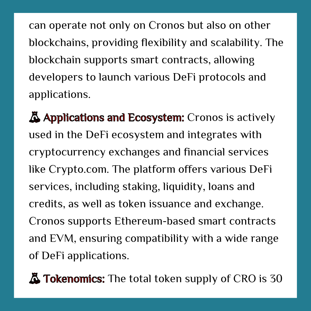 Examination of the best 100 #cryptocurrencies: technological features, developers, and future prospects. What to choose for this #Altseason!?
#CRO 
Full TextReview t.me/cryptowithchat…