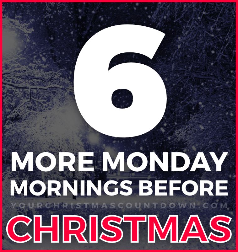 christmas_clock's tweet photo. 6 MORE MONDAY MORNINGS BEFORE  #CHRISTMAS!
 👉 https://t.co/08kJVAWqc2 🎄🎅 https://t.co/YowZE1ZzvK