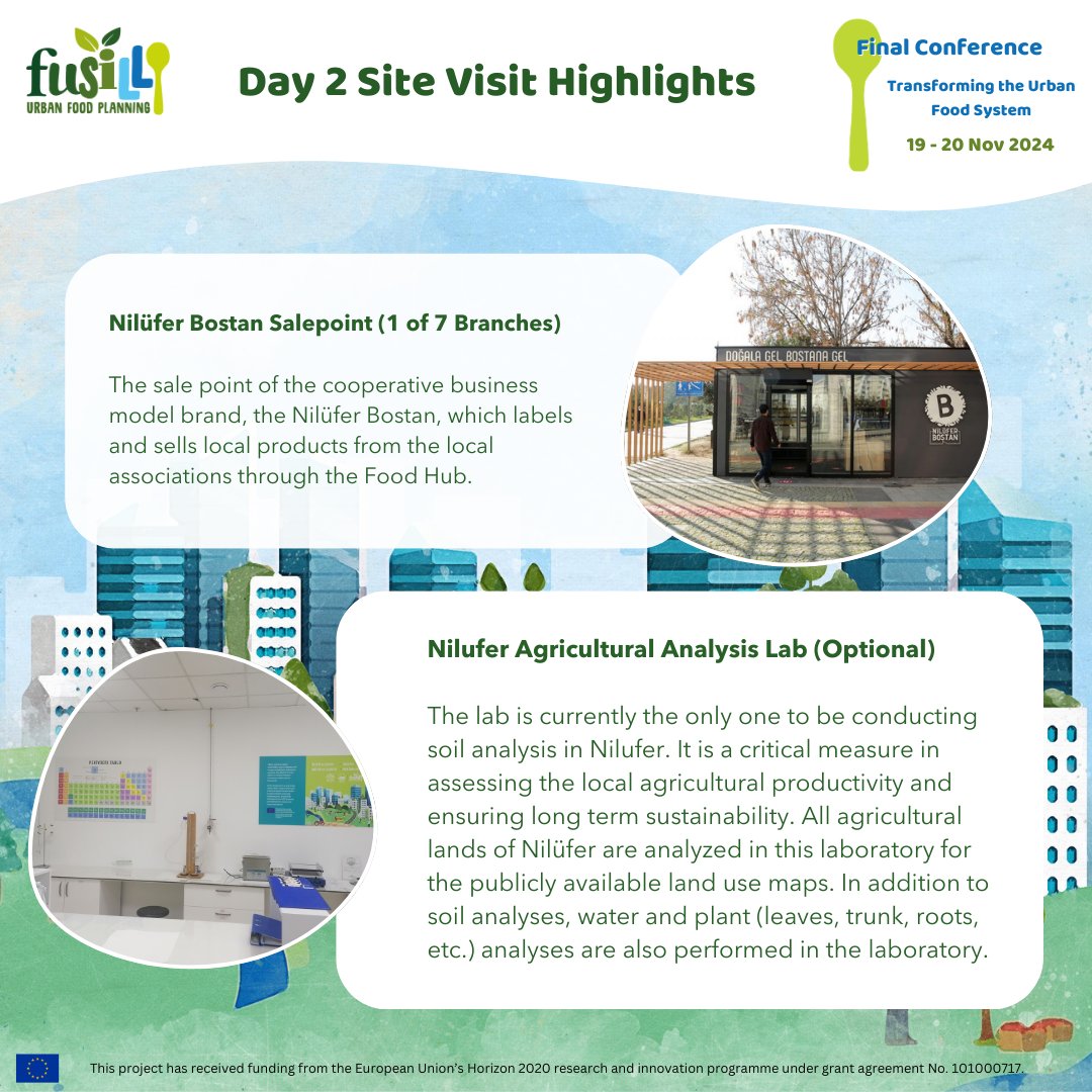 📣 Just over a week away! FUSILLI's Final Conference is happening next week in Nilüfer, Turkey!

See the full agenda 📅 steinbeis-europa.de/files/steinbei…

Register now - spots online still open! 💻fusilli-project.eu/event/fusilli-…

#urbanfoodsystem #FUSILLIFinalConference #transformingfood