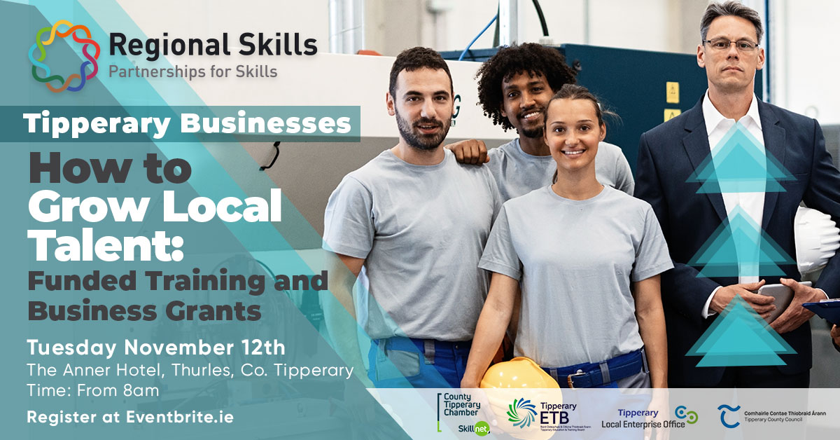 LEO Tipperary (@leotipperary) on Twitter photo REMINDER | “Grow Local Talent” tomorrow @AnnerHotel join us for breakfast at 8am panel includes John Butler <a href="/BookwormThurles/">Bookworm Bookshop</a> Clodagh Cavanagh <a href="/AbbeyMachinery/">Abbey Machinery</a> Brendan Cantwell Cantwell Electrical & Orla Ryan <a href="/homeinstead/">Home Instead</a>
<a href="/TipperaryCoCo/">Tipperary County Council</a>
<a href="/TipperaryETB/">Tipperary Education and Training Board</a>
<a href="/CTChamber/">County Tipperary Chamber</a>
<a href="/skillsmidwest/">skillsmidwest</a> REMINDER | “Grow Local Talent” tomorrow @AnnerHotel join us for breakfast at 8am panel includes John Butler <a href="/BookwormThurles/">Bookworm Bookshop</a> Clodagh Cavanagh <a href="/AbbeyMachinery/">Abbey Machinery</a> Brendan Cantwell Cantwell Electrical & Orla Ryan <a href="/homeinstead/">Home Instead</a>
<a href="/TipperaryCoCo/">Tipperary County Council</a>
<a href="/TipperaryETB/">Tipperary Education and Training Board</a>
<a href="/CTChamber/">County Tipperary Chamber</a>
<a href="/skillsmidwest/">skillsmidwest</a>