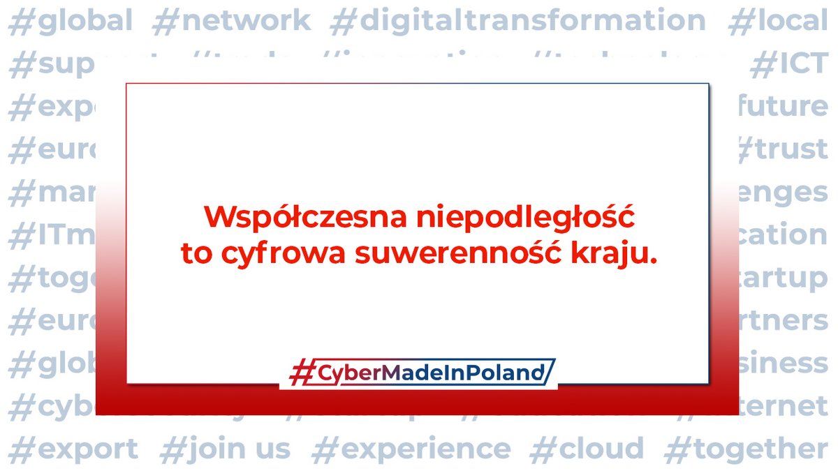 Narodowe Święto Niepodległości jak co roku obchodzimy z dumnie podniesionymi głowami, z nadzieją patrząc w przyszłość.

#Niepodległa #świętoNiepodległości #Polska #CyberMadeInPoland