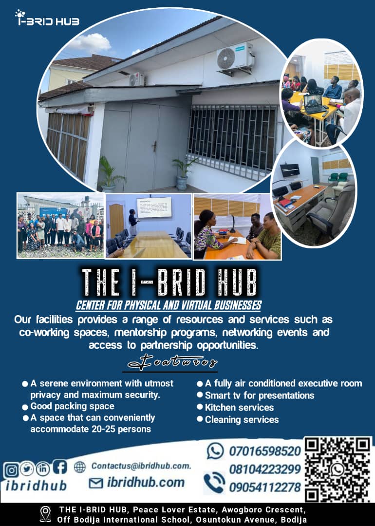 ibridhub's tweet photo. THE I-BRID HUB is the perfect place for your Mini conferences, seminars, workshop and AGMs. Our facility is best to give you an unforgettable experience https://t.co/sPJXYk9Dqj