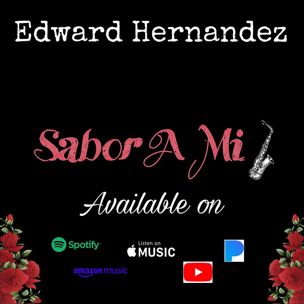 Ladies and gentlemen! Today is the Day! Sabor A Mi Is now available on all music platforms. Go and check it out. Like it, subscribe to my music platforms, share this if you can. I greatly appreciate it. Thank you all very much for following me and listening to my music. Saludos!