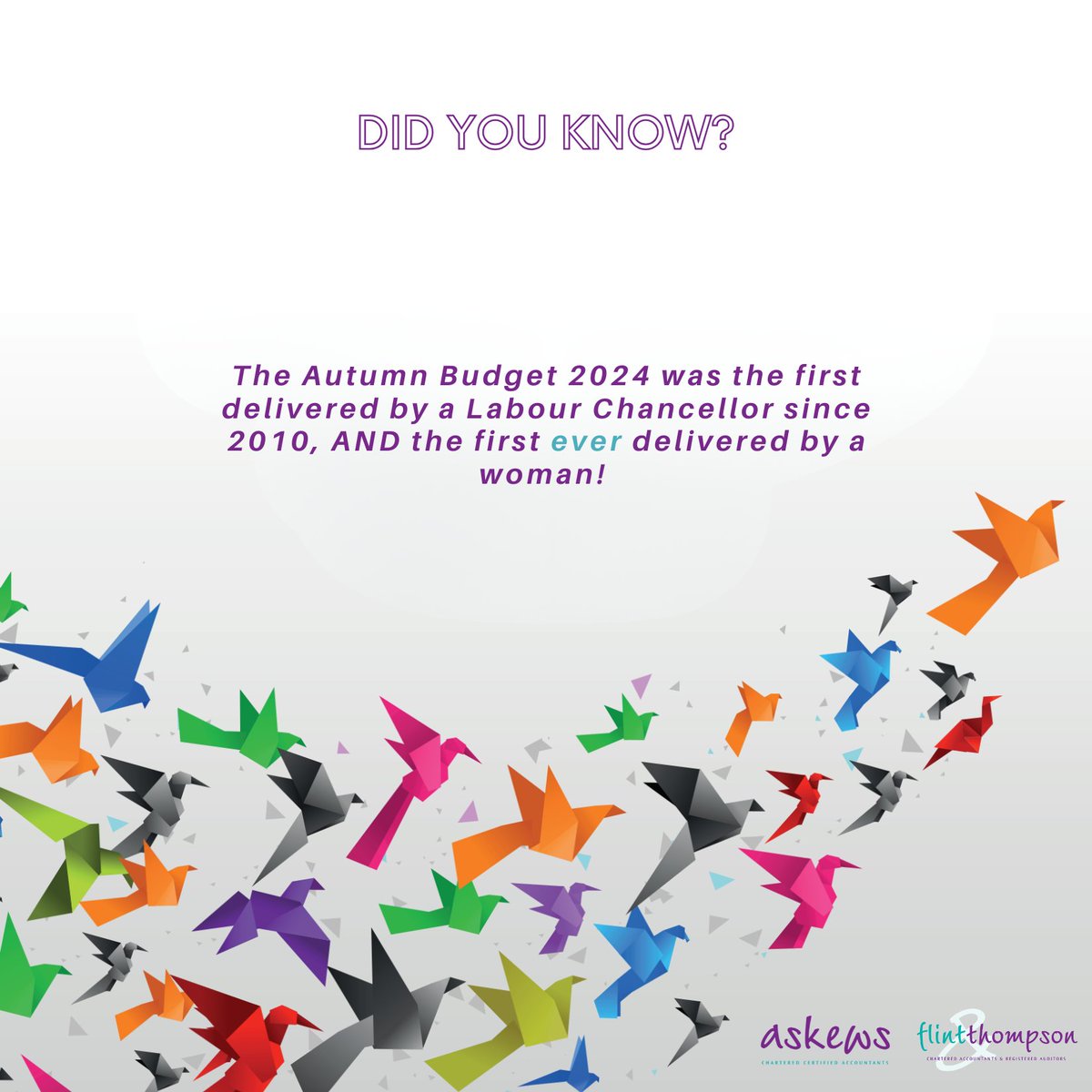 AskewsChartered's tweet photo. AUTUMN BUDGET 🍂

Check out our summary of the Autumn Budget via the link below ⇩

https://t.co/N6o4RVGfas

#Accountancy #Askews #Accountants #Money #Income #Budget https://t.co/gqGzei4V4L
