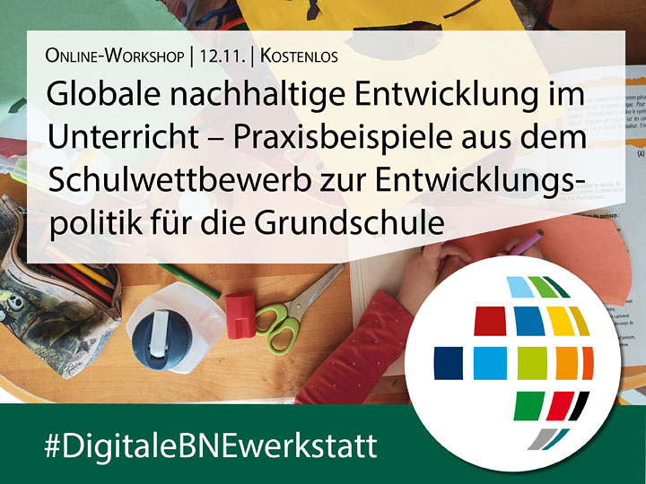 Stiftung Umwelt und Entwicklung NRW (@sue_nrw) on Twitter photo Kostenloser Online-Workshop in dem <a href="/EngGlobal/">Engagement Global</a> Good-Practice-Beispiele vorstellt, wie das Thema #Globale_nachhaltige_Entwicklung in den Unterricht von #Grundschulen integriert werden kann. Termin: 12. November, 15-17 Uhr 🌎🌍🌏 #BNEinNRW <a href="/BildungslandNRW/">Bildungsland.NRW</a>
bne.nrw/nrw/gemeinsam/… Kostenloser Online-Workshop in dem <a href="/EngGlobal/">Engagement Global</a> Good-Practice-Beispiele vorstellt, wie das Thema #Globale_nachhaltige_Entwicklung in den Unterricht von #Grundschulen integriert werden kann. Termin: 12. November, 15-17 Uhr 🌎🌍🌏 #BNEinNRW <a href="/BildungslandNRW/">Bildungsland.NRW</a>
bne.nrw/nrw/gemeinsam/…