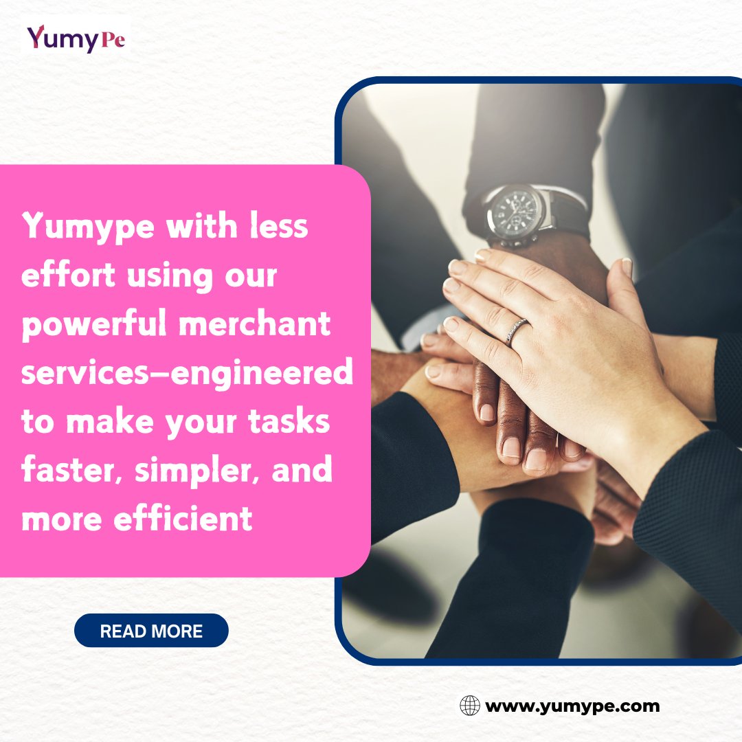 Experience seamless tasks with Yumype's powerful merchant services—engineered for speed and simplicity!

#Yumype #MerchantServices #EfficientBusiness #BusinessGrowth #simplifyyourwork #MerchantServices #Efficiency #SimplifyTasks #BusinessSuccess #Efficiency #BoostProductivity