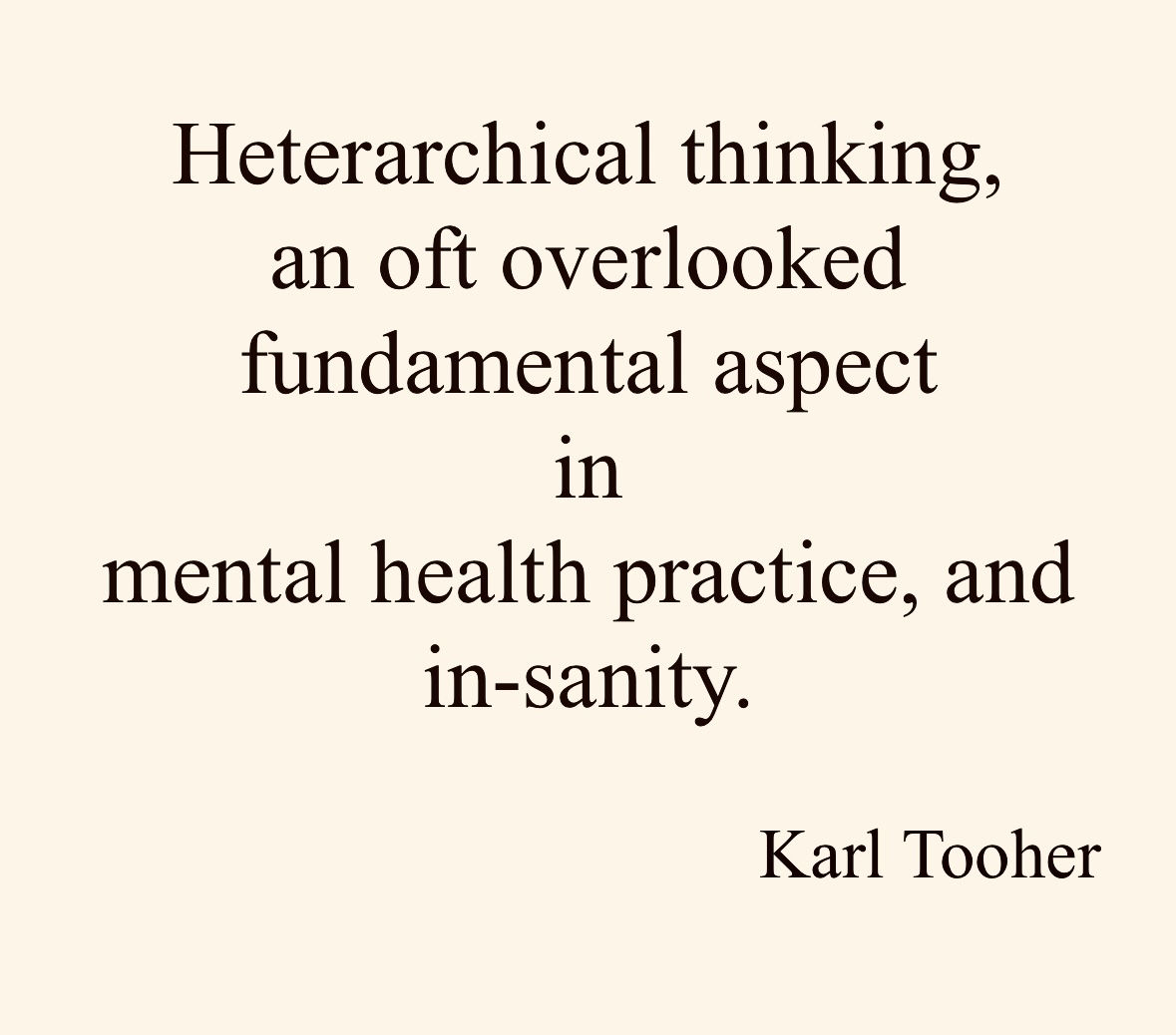 Karl_Tooher's tweet photo. This...
#Heterarchy
#MentalHealth
#TherapistsConnect https://t.co/mFaundgTP0