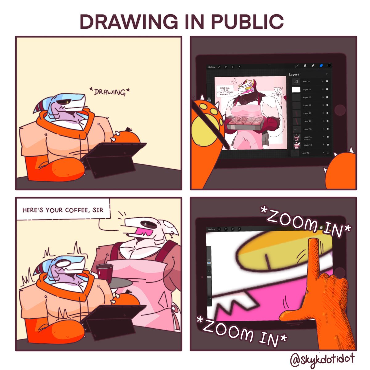 Drawing in public