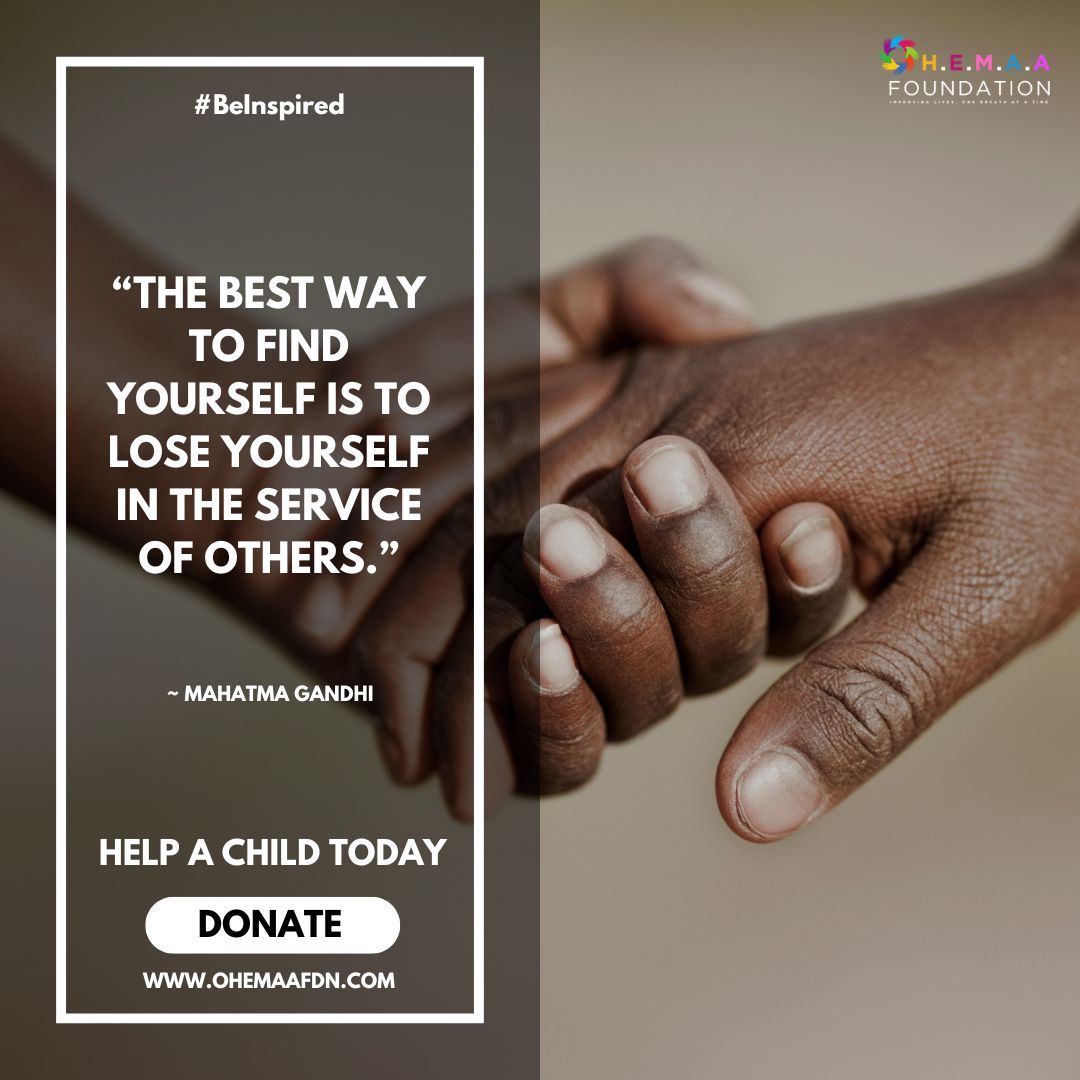 🌟 Find Yourself Through Service 🌟  
When we give ourselves in the service of others, we discover a deeper sense of purpose and fulfilment. At Ohemaa Foundation, we believe true joy comes from uplifting those in need.💫

#BeInspired #OhemaaFdn #ServiceToOthers