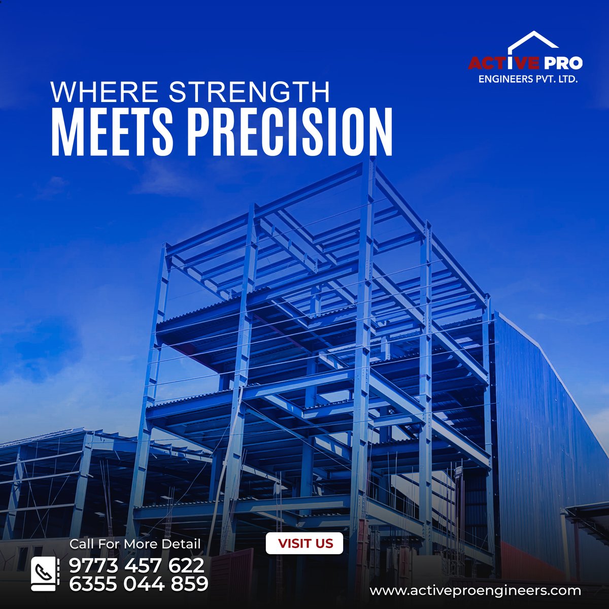 ActiveProEng's tweet image. 🔩 Build with Strength! Need reliable Steel Structure Construction for warehouses or factories? Active Pro Engineers has you covered! 💪

📞 Call 9773 457 622 | 6355 044 859
🌐 Visit activeproengineers.com
#SteelConstruction #ActiveProEngineers #BuildStrong #sharemarketindia