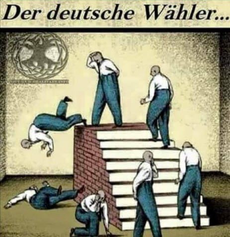 TimKoffiziell's tweet photo. Der deutsche Volltrottel: "Ich hab jetzt die Schnauze voll. Ich wähle CDU!" https://t.co/Ced55LISXg