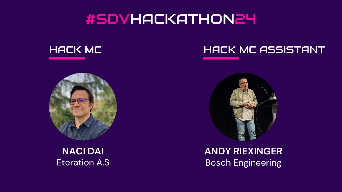 💬 “The hackathon will serve as an incubator and catalyst for new things and it represents progress for SDV.”

👥 In this interview, <a href="/nacidai/">Naci Dai</a> and <a href="/ARiexi/">Andreas Riexinger</a> share their passion for #opensource innovation, and the transformative potential of SDVs.
hubs.la/Q02Wqg4g0