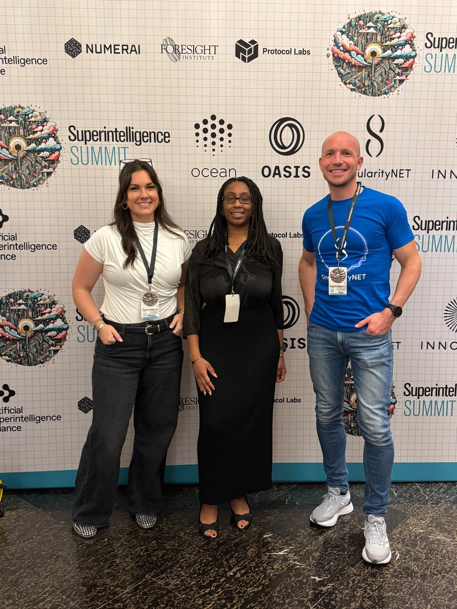 Rejuve_AI's tweet photo. Enjoying learning from the best at the #SuperintelligenceSummit in Bangkok with some of our incredible team!
Thank you to @SingularityNET and @OceanProtocol @ASIalliance for a great event! 🌍💡 #ASI https://t.co/Jz7QKw51al