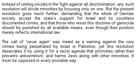 JSNahost's tweet photo. Jüdische Organisationen weltweit verurteilen die Bundestagsresolution zu Antisemitismus

As Jewish organizations in 18 countries on 6 continents, representing a multitude of members from diverse Jewish backgrounds and traditions, we declare our outrage and condemnation /1 https://t.co/bKrLfd2VAt