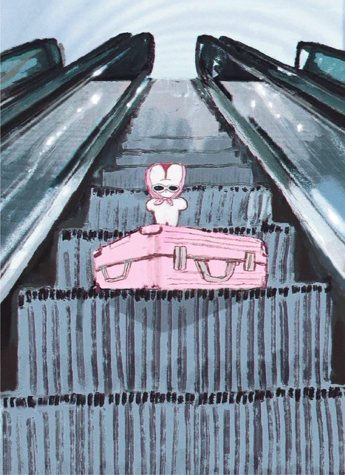 うさぎが大量に出てくる絵もあり分かりにくいかもですが、単体で登場するうさぎはほぼ全て同じ子です(眼鏡をかけた子は100%) 