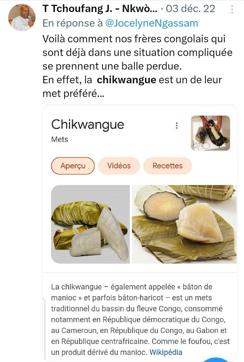 jtchoufang's tweet photo. @237_bpm Je dépose toutes mes sorties déjà faites sur la #chikwangue par ici.
Ceci étant, l'Ikok n'a pas eu besoin d'un lointain cousin du #Bobolo, qui rappelle le #Mitoumba en moins complet, pour se manger...
Bon appétit là-bas. https://t.co/udKDYltVKA