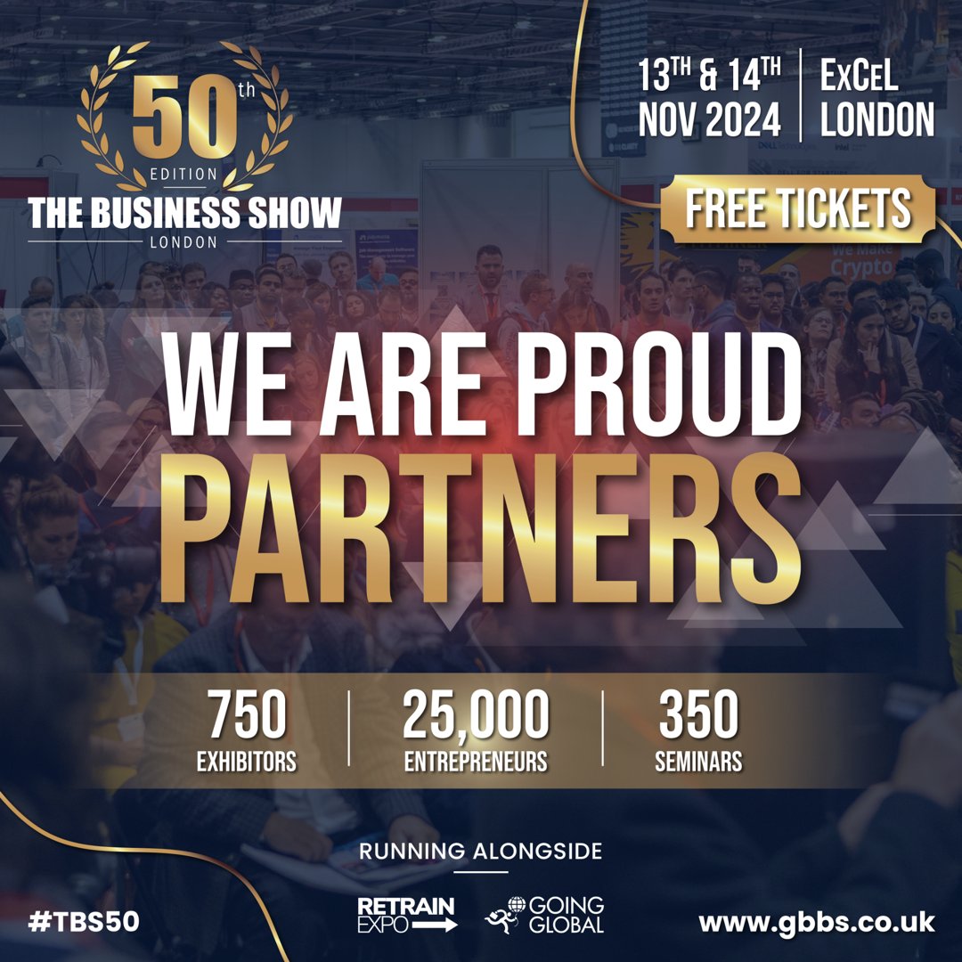 Business Buzz HQ Networking for Business (@bizbuzzhq) on Twitter photo Join us at The Business Show's 50th Edition. Be at ExCeL on Nov 13th & 14th, 2024. Don't miss Simon Squibb and other top speakers! #BusinessGrowth #Networking
Get your FREE ticket here: greatbritishbusinessshow.co.uk/?utm_source=PA…
<a href="/TheBusinessShow/">The Business Show</a> Join us at The Business Show's 50th Edition. Be at ExCeL on Nov 13th & 14th, 2024. Don't miss Simon Squibb and other top speakers! #BusinessGrowth #Networking
Get your FREE ticket here: greatbritishbusinessshow.co.uk/?utm_source=PA…
<a href="/TheBusinessShow/">The Business Show</a>