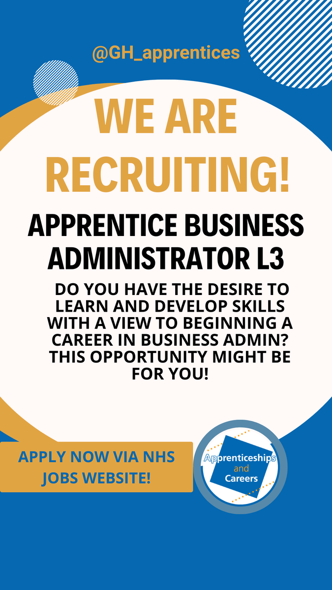 Do you have the desire to learn and develop administration skills and gain a Business Administrator Level 3 apprenticeship? An exciting opportunity has arisen to join our Specialist Weight Management Service. Apply now via NHS Jobs!