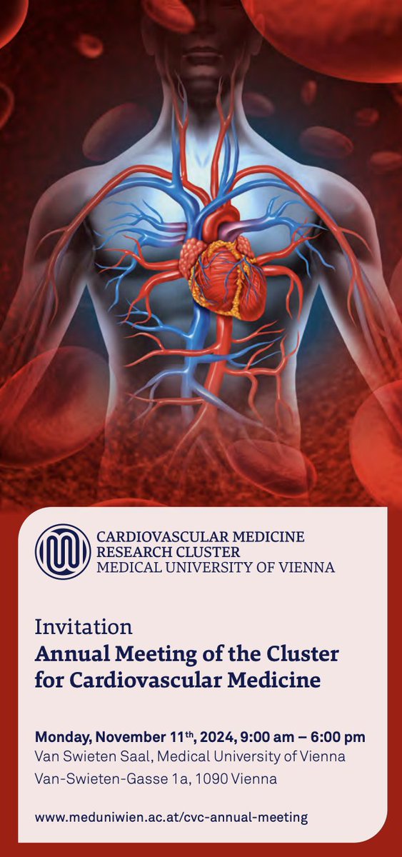 Cihan Ay (@cihan_ay_md) on Twitter photo Happening Now: Annual Meeting of the Cluster for Cardiovascular Medicine <a href="/MedUni_Wien/">MedUni Wien</a> with great line-up of speakers talking on current topics in cardiovascular research: <a href="/SluimerJudith/">Judith Sluimer</a> <a href="/RaberLorenz/">Lorenz Räber, MD PhD</a> <a href="/ChristophMaack/">Christoph Maack</a> <a href="/AlexanderBrill8/">Alexander Brill</a> A. Bauer, S. Ljubojevic meduniwien.ac.at/web/ueber-uns/… Happening Now: Annual Meeting of the Cluster for Cardiovascular Medicine <a href="/MedUni_Wien/">MedUni Wien</a> with great line-up of speakers talking on current topics in cardiovascular research: <a href="/SluimerJudith/">Judith Sluimer</a> <a href="/RaberLorenz/">Lorenz Räber, MD PhD</a> <a href="/ChristophMaack/">Christoph Maack</a> <a href="/AlexanderBrill8/">Alexander Brill</a> A. Bauer, S. Ljubojevic meduniwien.ac.at/web/ueber-uns/…