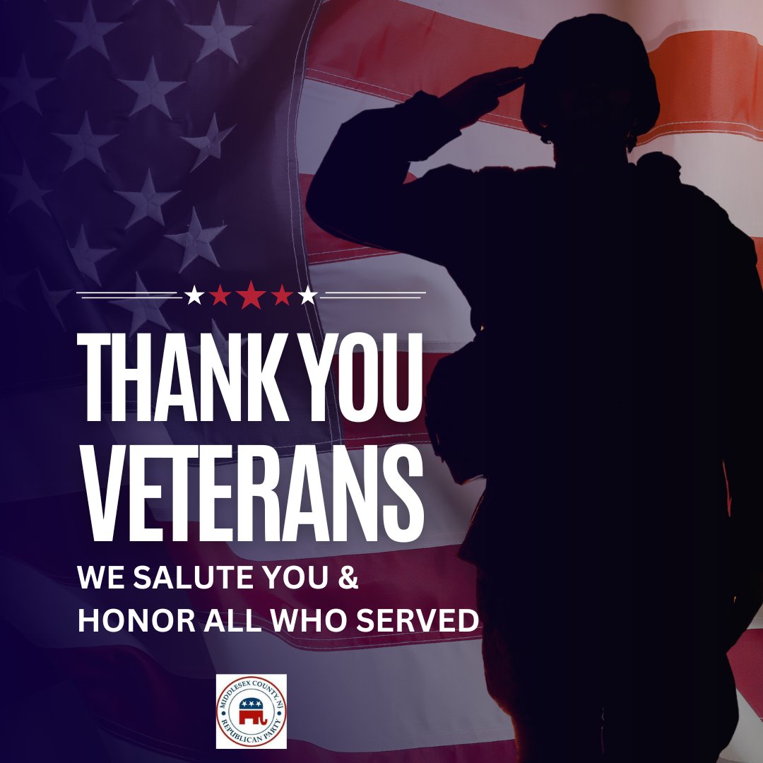 MIDDLESEXGOPNJ's tweet image. Thank you to our Veterans - We Salute You &amp;amp; Honor all who have served our great country.

Thank you

#veteransday