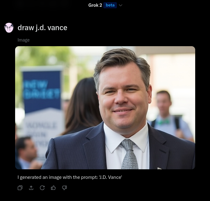 evildojo666's tweet image. Hey @elonmusk your A.I., @grok, doesn't know who @JDVance is

#grok #grokfail #llm #ai #aifail #fail #lol #politics #funny #aicomedy