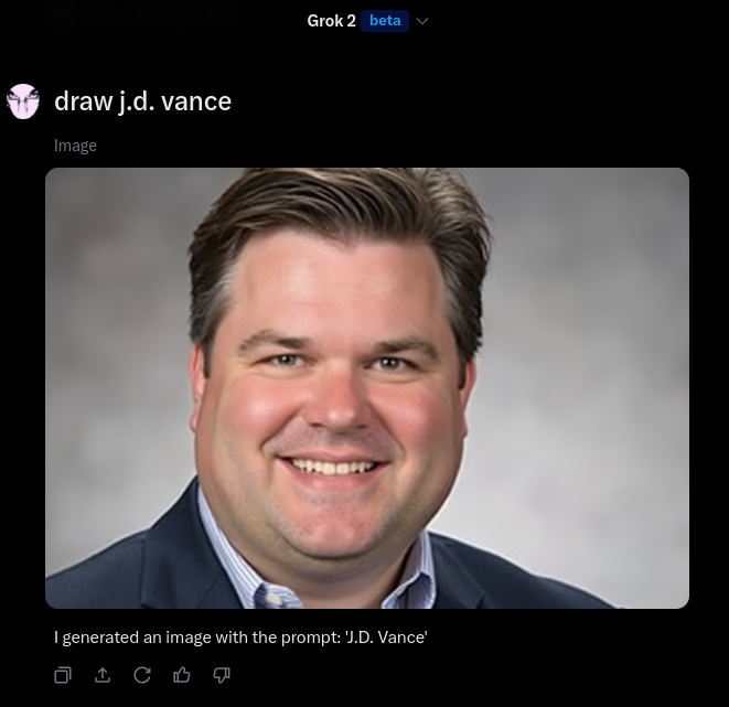 evildojo666's tweet image. Hey @elonmusk your A.I., @grok, doesn't know who @JDVance is

#grok #grokfail #llm #ai #aifail #fail #lol #politics #funny #aicomedy