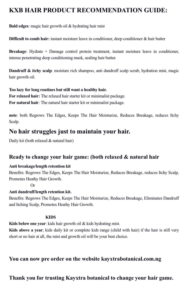 kassia_kx's tweet image. WEBSITE NOW LIVE 

kayxtrabotanical.com.ng

One thing is certain, those that want to see changes with their hair and scalp uses KAYXTRA BOTANICAL 

Hurry and grab yours before you hear SOLD OUT!