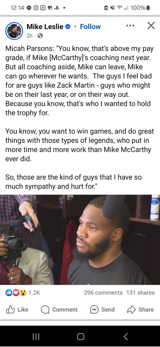 Codeman1769's tweet image. Micah tells it like it is. #DallasCowboys #FireMcCarthy