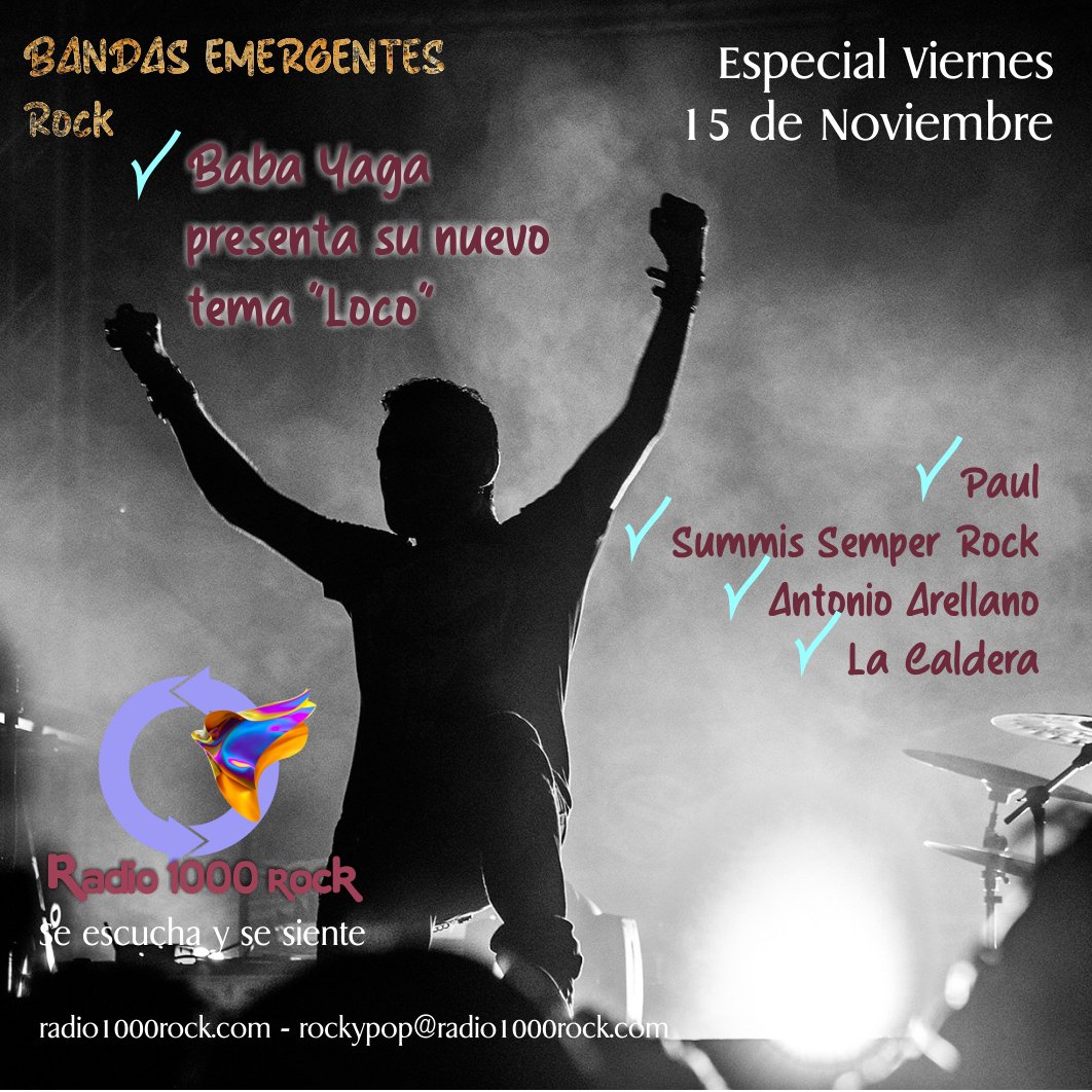 passetannofut's tweet photo. Viernes 15-11 ESPECIAL BANDAS EMERGENTES 5pm #argentina 3pm #colombia 2pm #mexico Nosotros simplemente los empujamos para arriba y ellos siguen reivindicando el #rock https://t.co/ye3Le1Pavz Se escucha y se siente https://t.co/H8Fah6oXk4