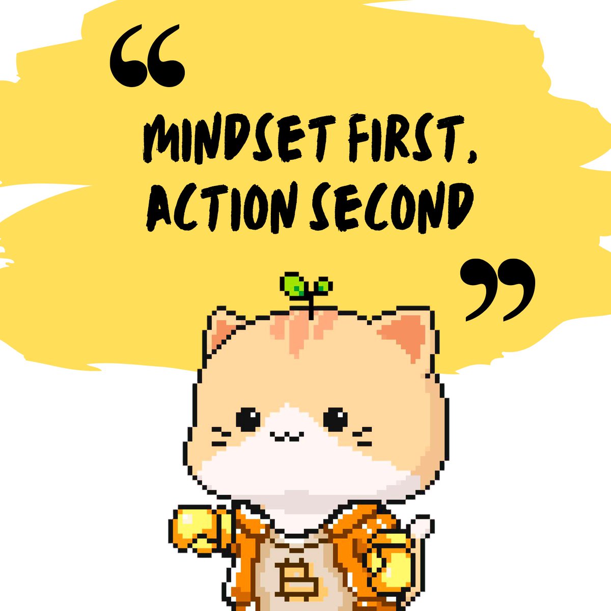 BitcoinCats1Cat's tweet photo. Start the week strong: Set your mind, make it happen! 🐱💪 Let’s go! #1CAT #CutestCat https://t.co/PIpQJo6jhe