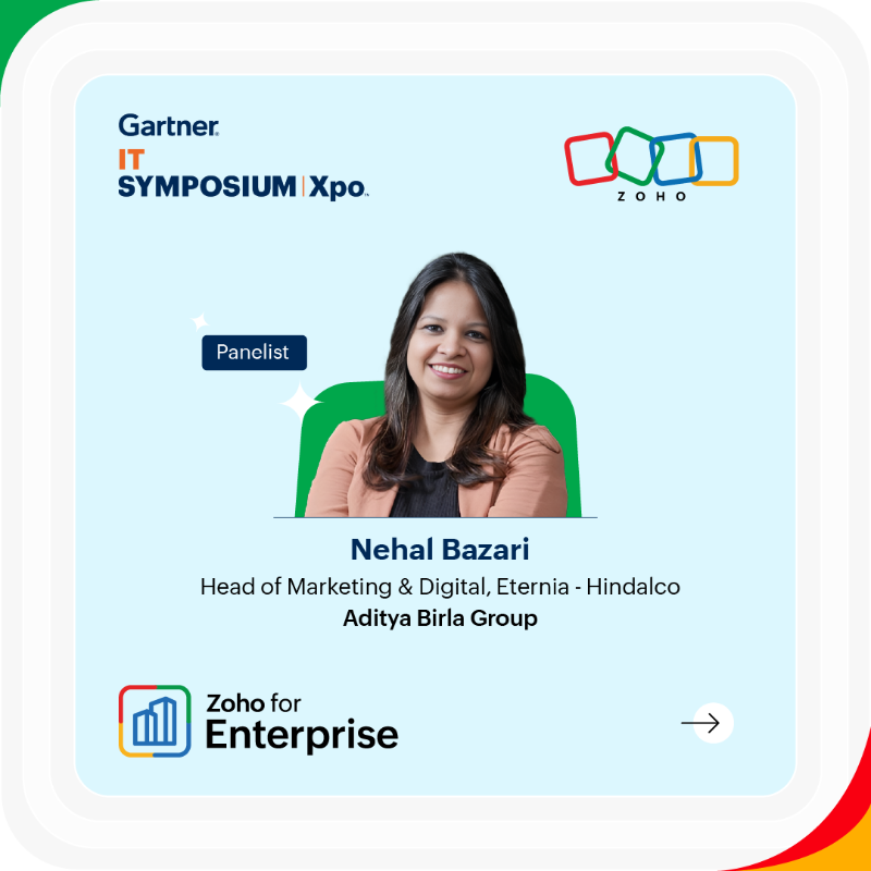 Zoho's tweet photo. Join us at the Gartner IT Symposium/Xpo™ in Kochi today! 😃

Catch our panel on ‘Maximizing Business Results Through a Platform-Driven Approach’ at 3 PM IST (Grand Ballroom 2), and stop by booth #202 at the Grand Hyatt to say hello to our team! #GartnerSYM