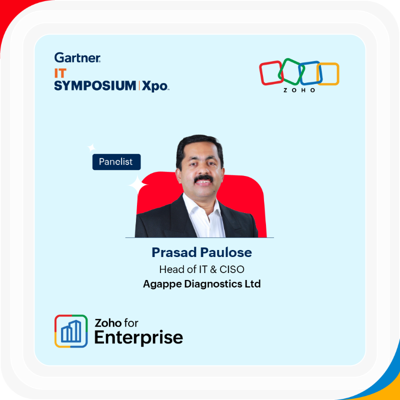 Zoho's tweet photo. Join us at the Gartner IT Symposium/Xpo™ in Kochi today! 😃

Catch our panel on ‘Maximizing Business Results Through a Platform-Driven Approach’ at 3 PM IST (Grand Ballroom 2), and stop by booth #202 at the Grand Hyatt to say hello to our team! #GartnerSYM