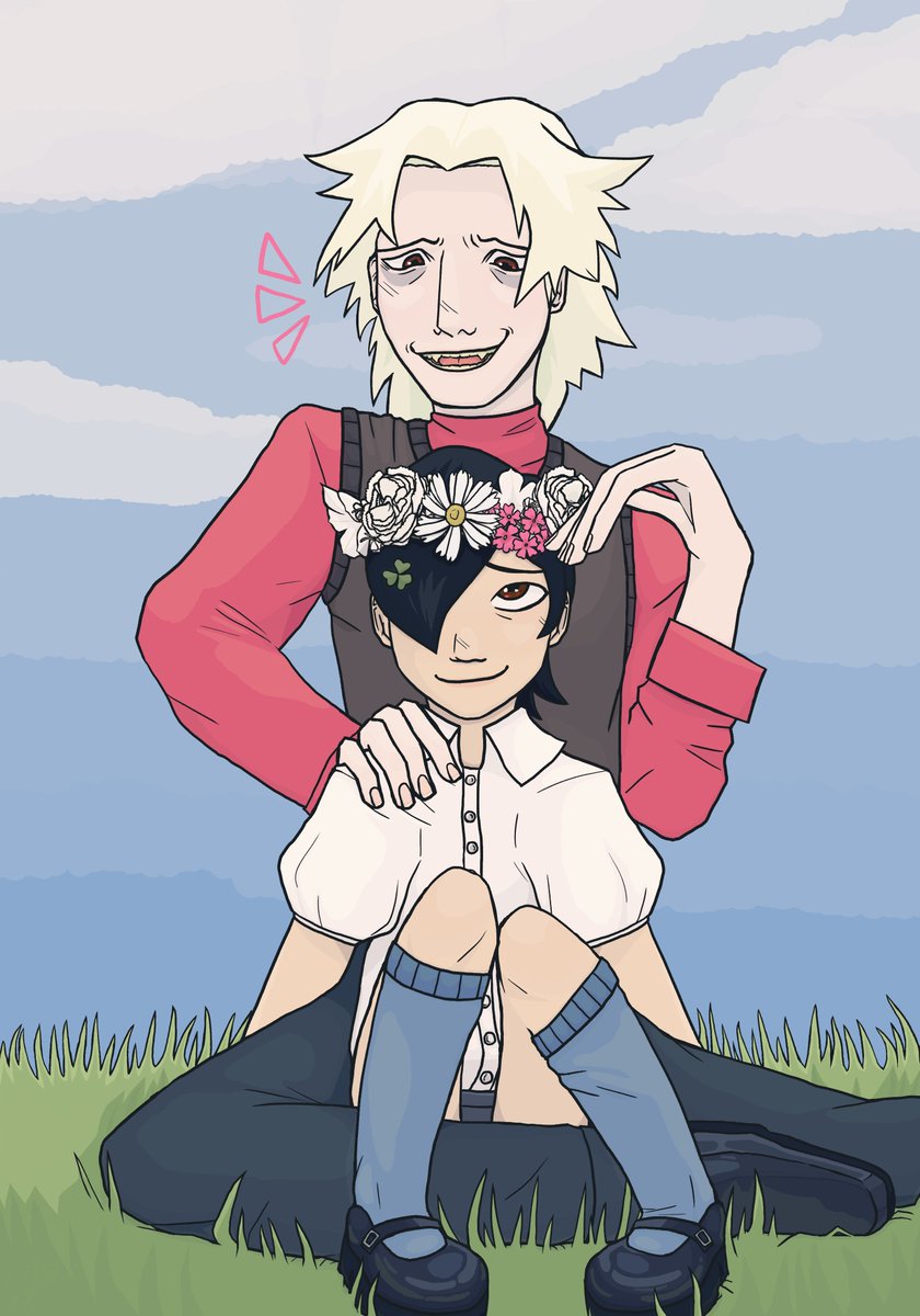 IvoryProwler's tweet photo. Such silly little guys, I sure hope some god doesn't ruin their lives! #persona2 #p2is #tatsuyasudou #sudou #junkurosu #art https://t.co/eZHwBdAUSP