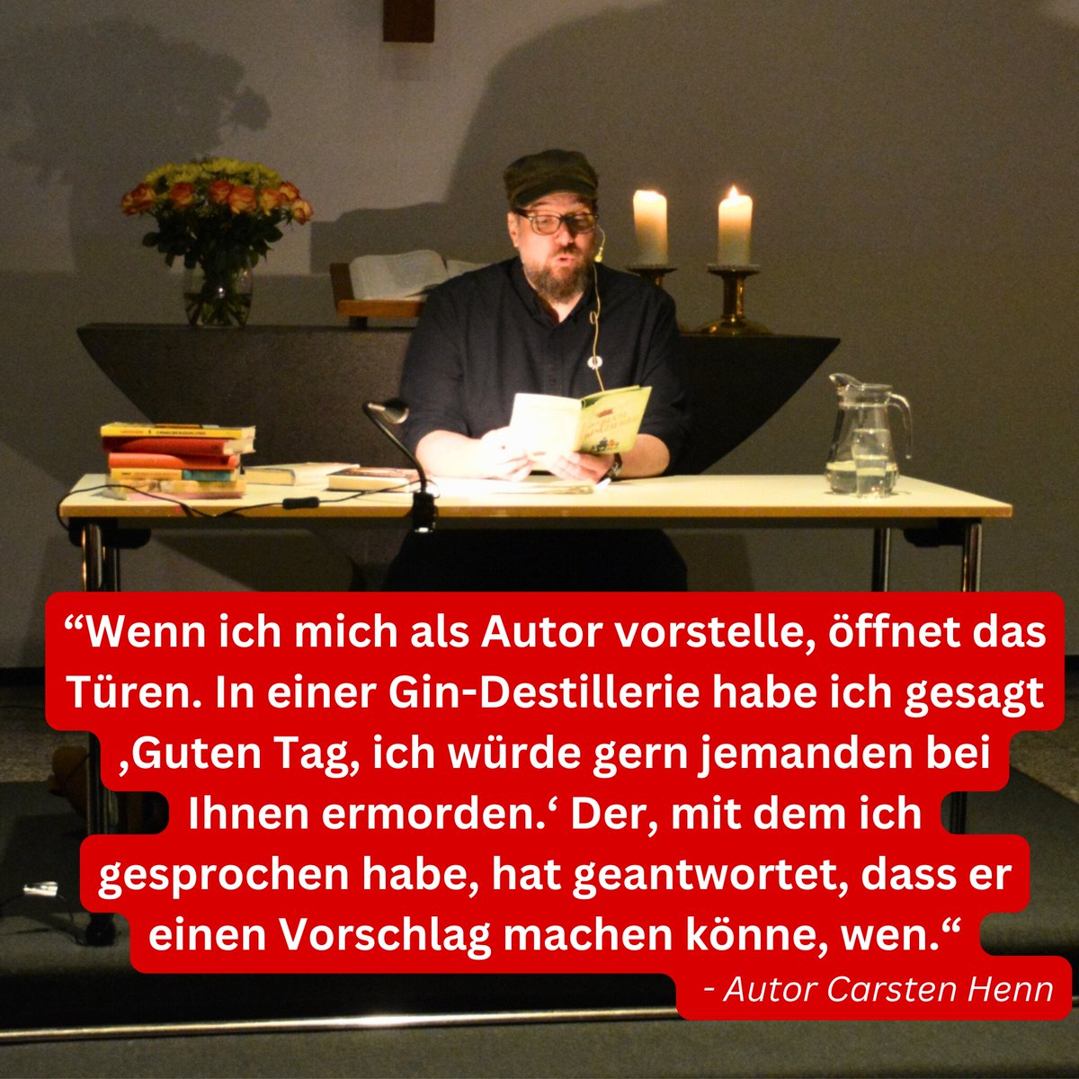 kirchekoeln's tweet photo. Die Lesung mit Carsten Henn in der Hürther Martin-Luther-Kirche geriet zu einem Fan-Treffen. Denn der #Autor ist in #Hürth aufgewachsen und lebt dort. Bekannt wurde er nach seinem Erfolg mit dem Roman „Der Buchspazierer“. Klickt hier: https://t.co/avl3DitvkB #KircheKoeln #Köln https://t.co/8rd3yyVZhD