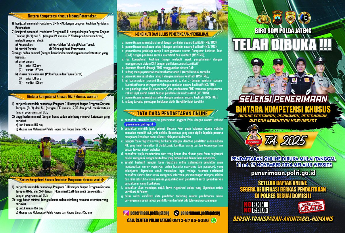 sekgesi's tweet photo. Seleksi penerimaan BAKOMSUS perikanan,pertanian,peternakan,gizi,dan kesehatan masyarakat sudah dibuka secara online mulai tgl 11-17 November 2024 melalui website 
https://t.co/xrFwlrMPSe
Mari gaskan kawan..! https://t.co/pS6g46y2yN