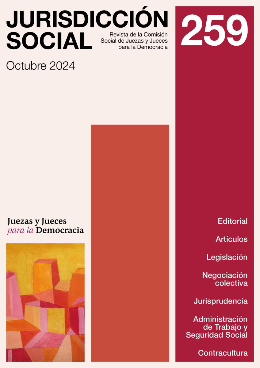 Carlos Hugo Preciado Domènech (@chpreciado) on Twitter photo Os recomiendo el último número (nº259) de la Revista #JurisdicciónSocial de <a href="/JpDemocracia/">Juezas y Jueces para la Democracia</a>.
Podéis acceder aquí y descargarla 👇🏻📘
juecesdemocracia.es/2024/11/06/rev… Os recomiendo el último número (nº259) de la Revista #JurisdicciónSocial de <a href="/JpDemocracia/">Juezas y Jueces para la Democracia</a>.
Podéis acceder aquí y descargarla 👇🏻📘
juecesdemocracia.es/2024/11/06/rev…