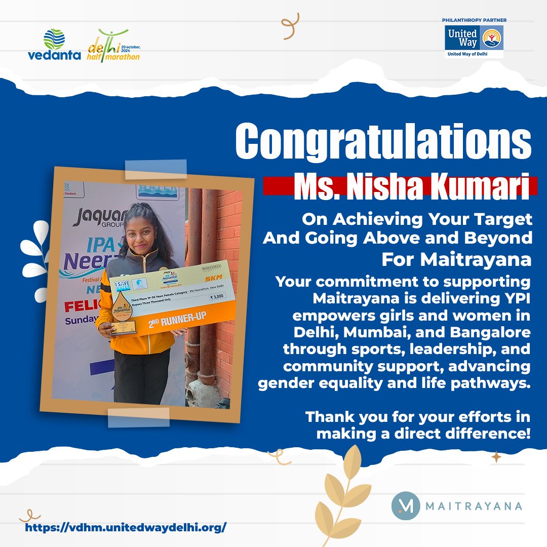 unitedway_delhi's tweet photo. Congratulations Everyone!
Your journey in the Vedanta Delhi Half Marathon 2024 has been remarkable.
Keep up the amazing work and may you continue to create a positive change!
#TransformLives
#RaceForACause
#MakeADifference
#causeitmatters
#UnitedWayofDelhi
#RangDeDilli https://t.co/XDCVefnunC