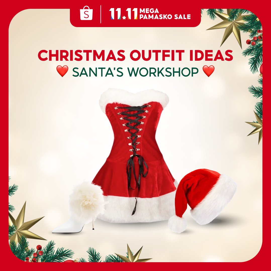 ShopeePH's tweet photo. What's your Christmas OOTD vibe this year? โจ Comment your emoji below ๐
From cozy chic to festive glams, #ShopeeStyles has MILLIONS OF FASHION DEALS for every holiday mood! Get your festive look at #Shopee1111MegaPamaskoSale and bring the seasonโs magic to your wardrobe ๐๐๐ป
SHOP NOW: https://t.co/qXAN3N2Rd4
#AngDaliDaliSaShopee #ShopeePH