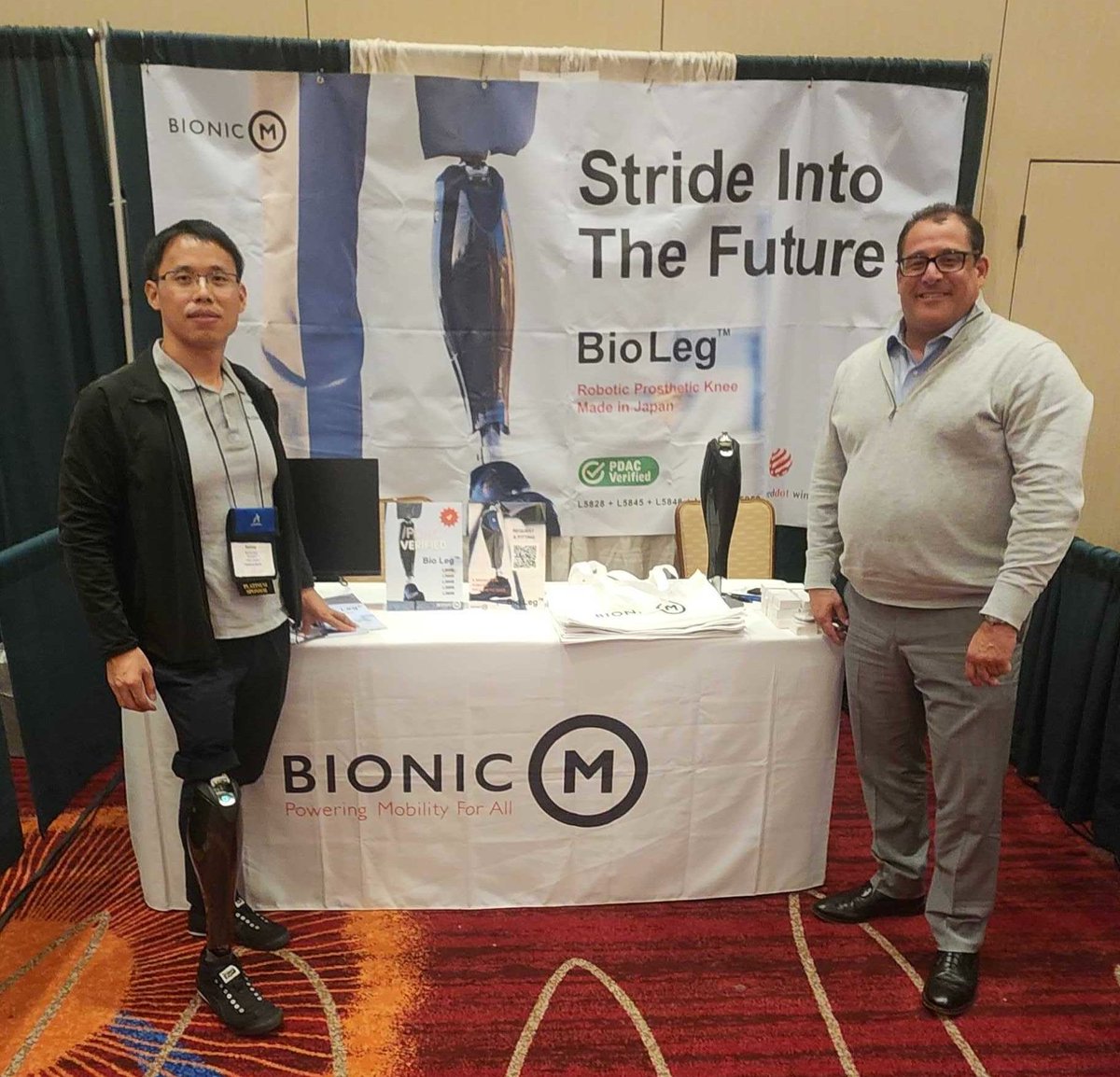 BionicM_USA's tweet image. Thank you so much for having us, @AcademyofOandP !

We had an incredible time showcasing the Bio Leg®
and sharing the future of robotic prosthetics with all of
you. This opportunity truly inspired us🤝🏼✨
Already looking forward to what’s next🦿‼️

#BionicM #BioLeg #AAOPNJ2024