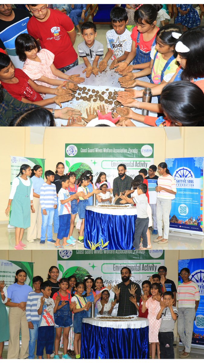 itsBiswajeet's tweet photo. #Environmental_Activity 
#Mangroves_Talk
#SeedBall_Workshop
#Skit_play_on_Mangroves_Conservation
@SATTVIC_SOUL in Association with CGWWA, DHQ-7,Indian Coast Guard, #Paradeep.
 @dfomangrovefdwl, @CollectorJspur 
@CESOdishaGovt @Ssamal12345 
@AdyashaSatpath3 @DharitriYouth https://t.co/i8QnjHcUO0