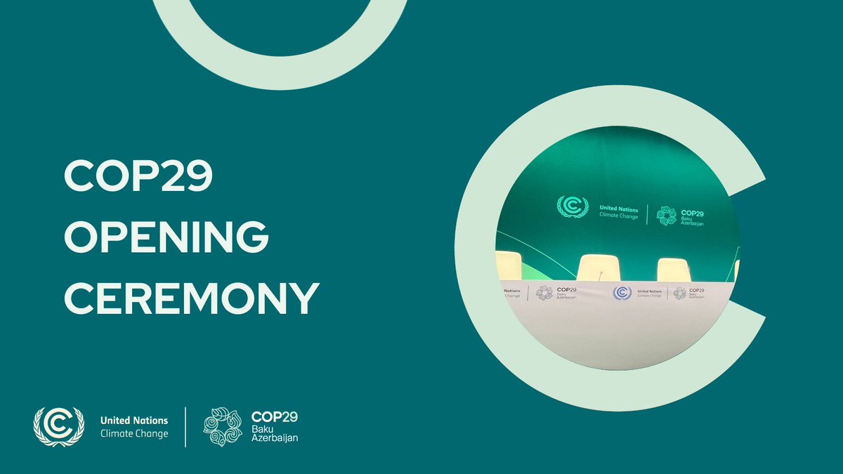 🔴Live at 11:00 am Baku time: Join us for the #COP29 opening ceremony.

Watch here: youtube.com/live/NPd6qt0XP…