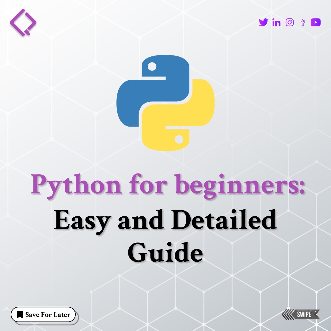 qubycles's tweet image. "🚀 Ready to dive into coding? Our Python for Beginners guide is here to make learning easy and fun! 🐍 Whether you're starting from scratch or brushing up on the basics, this detailed step-by-step guide will set you up for success. Let's code your future! 💻✨ #PythonForBeginner